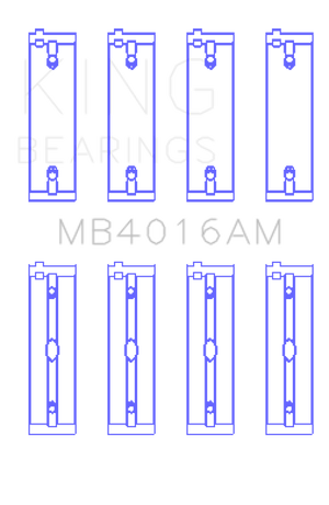 King Engine Bearings Mitsubishi 181CI 3.0L 6G72 V6 (Size +0.25) Main Bearing Set