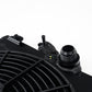 CSF Universal Half Radiator w/-16AN & Slip-On Fittings/12in SPAL Fan & Shroud - Black Finish
