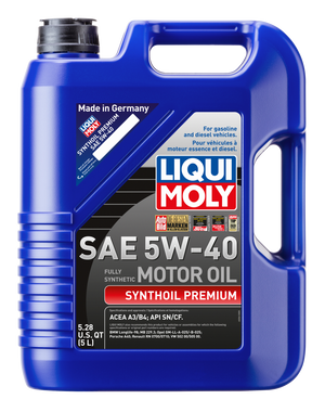 LIQUI MOLY 5L Synthoil Premium Motor Oil SAE 5W40