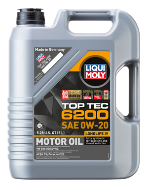 LIQUI MOLY 5L Top Tec 6200 Motor Oil SAE 0W20