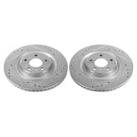 Power Stop 17-19 Audi A4 Rear Evolution Drilled & Slotted Rotors - Pair