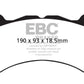 EBC 08-11 Nissan GT-R (R35) 3.8 Twin Turbo (Cast Iron Rotors) Bluestuff Front Brake Pads