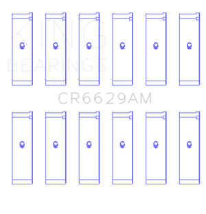 King Engine Bearings Mitsubishi 181CI 3.0L 6G72 V6 / 152CI 2.5L 6G73 V6 (Size +0.25) Rod Bearing Set