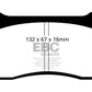 EBC 99-03 Aston Martin DB7 5.9 Orangestuff Front Brake Pads